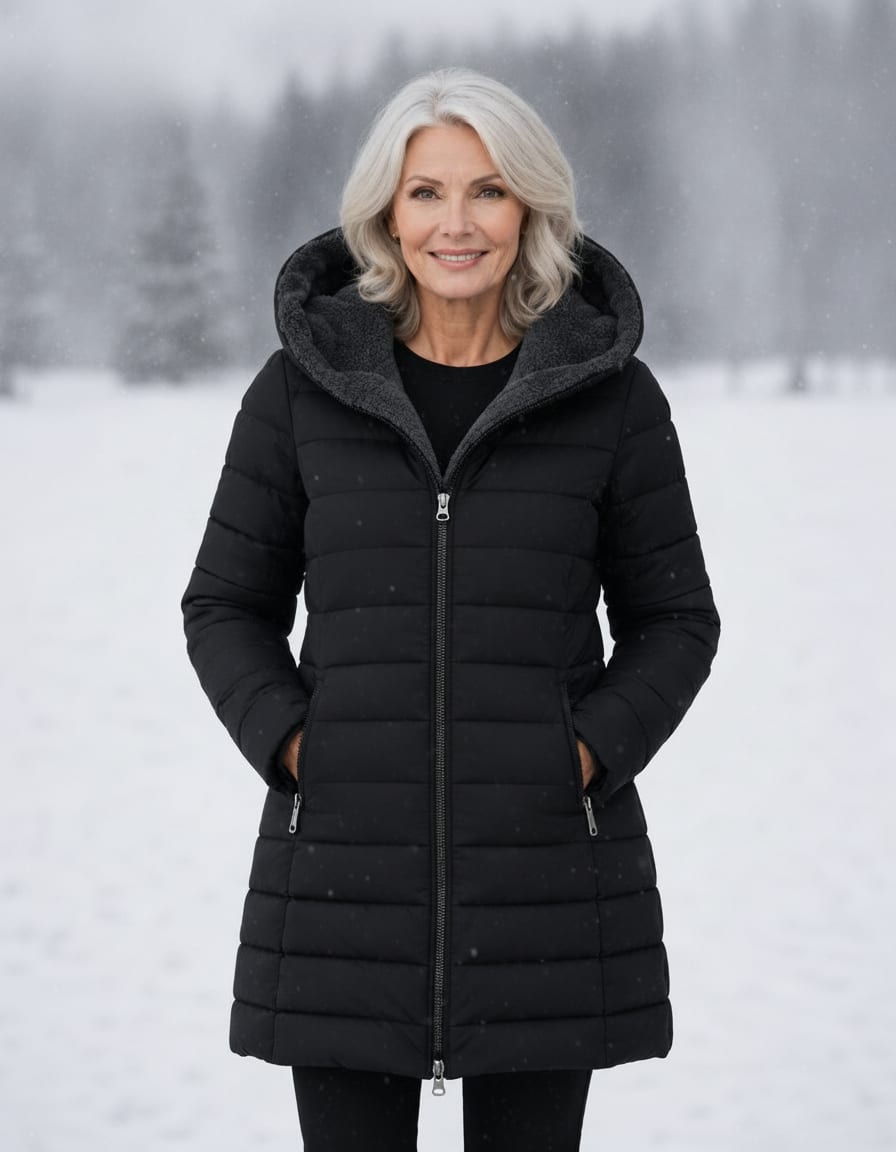 Fleece Lined Quilted Coat