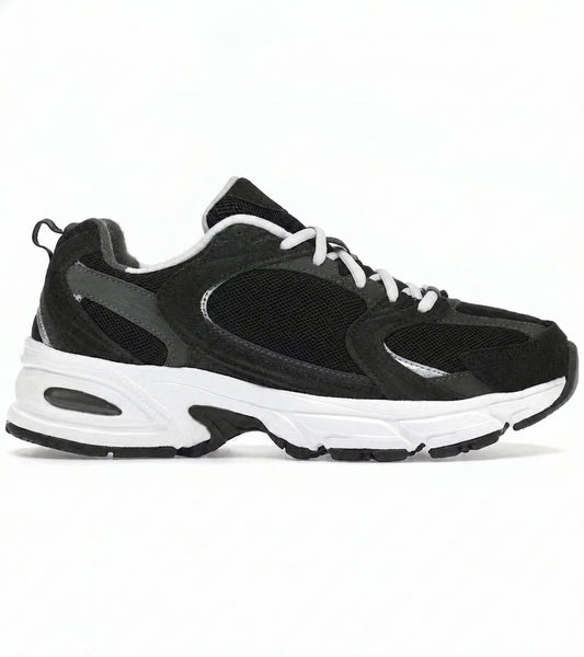 Black Retro-Inspired Lifestyle Sneakers