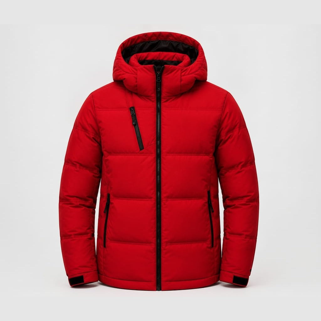 Insulated Puffer Jacket – Red