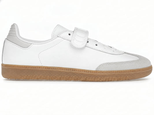 Low-Top Casual Sneakers - White, Black & Gum