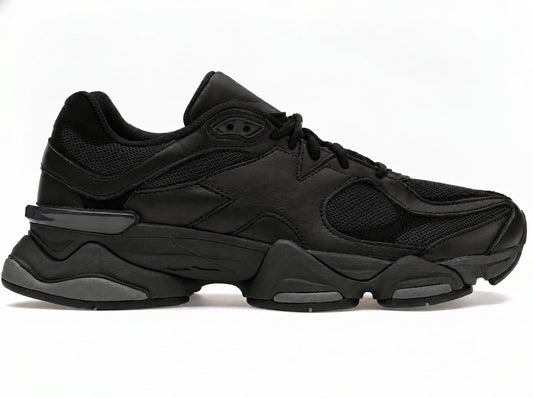 Triple Black Leather Lifestyle Sneakers
