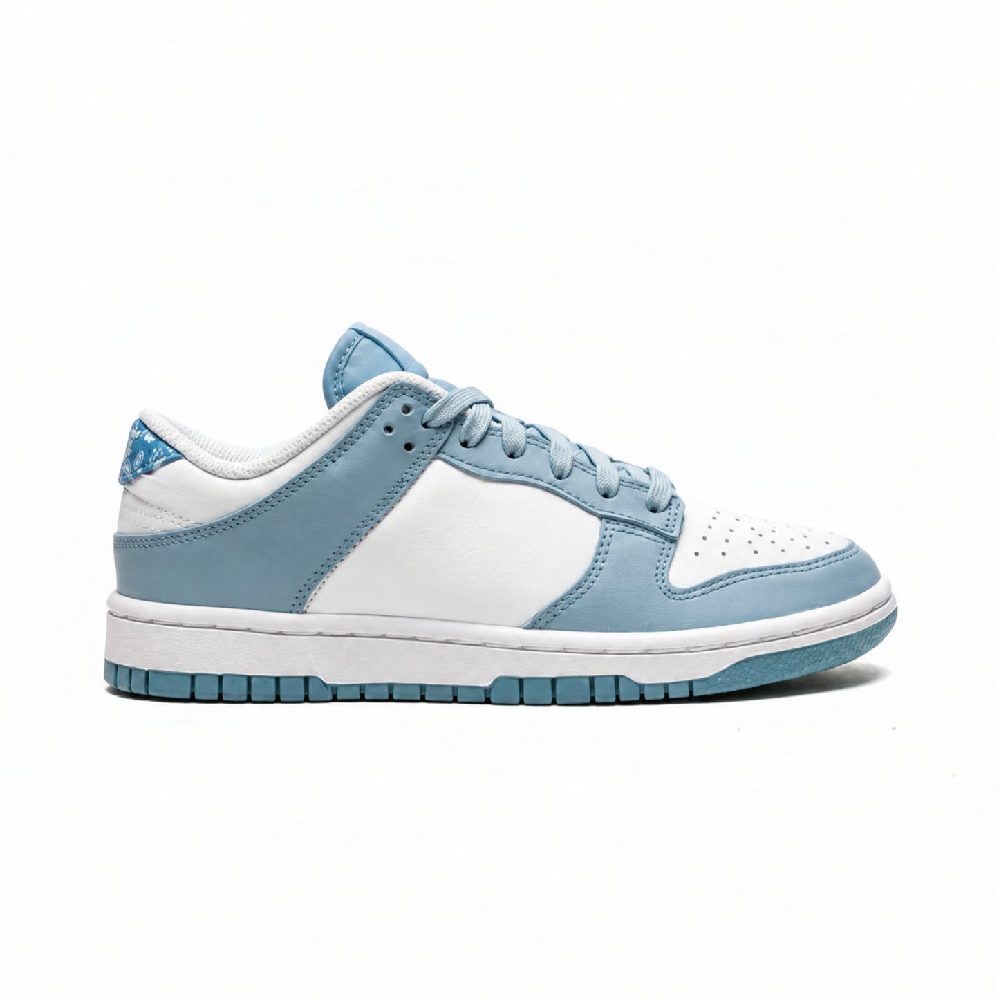 Two-Tone Low-Top Casual Sneaker with Patterned Accents