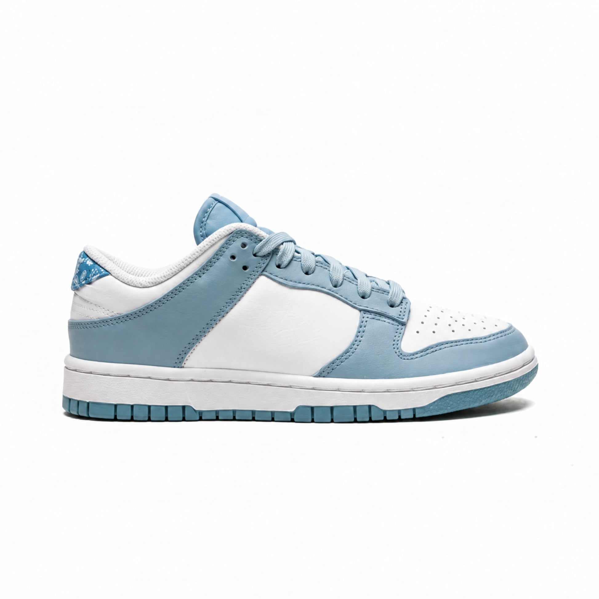 Two-Tone Low-Top Casual Sneaker with Patterned Accents